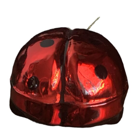 Kurt Adler Ladybug of Love Blown Glass VTG Christmas Collectible Ornament 110G - Picture 4 of 6